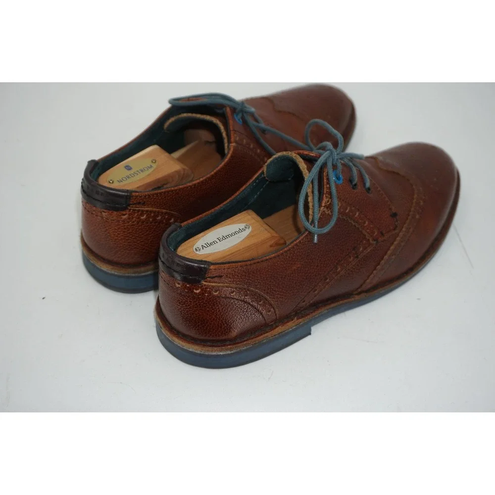 Ted Baker Jamtro 4 Shoes Brown Leather Wingtip Brogue Derby Dress Men's Size 9